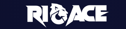 Logo with a white text on a black background